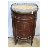 Daintily Carved Round Occasional Table with three-