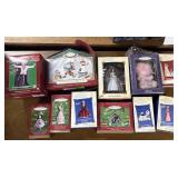 Hallmark ornaments - Elvis, Barbie, penguin,