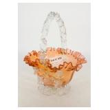 Gorgeous Floral Basket with leaf pedestal motif an