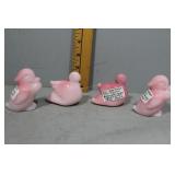 Four Heisey HCA - Gold Series Fenton Rosaline pair