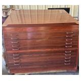Two piece great map cabinet 10 drawers 54ï¿½ x 40ï¿½