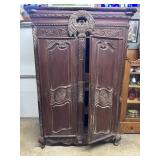 High Relief Oversized Wardrobe with lovebirds embr