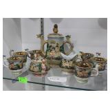 Capodimonte Tea Set incl teapot, sugar and creamer