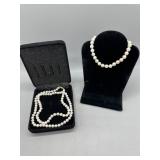 Strand of Pearls Necklace (20") and Bracelet