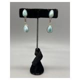 Pair Sterling Dangle Earrings - 8.6 gtw