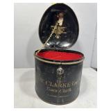 G. W. Clarke Esq.re Town Clerk Hat Box in tin and