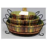 Graduating Three pc Temp-tations Casserole Dishes