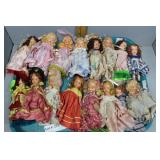 16 Storybook unboxed dolls - incl blue checker
