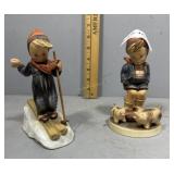 Skiing and Pig Caretaker West Germany Hummel Goebe