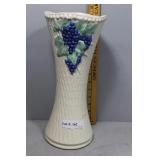 McCoy USA Pottery Vase with woven and grape design
