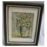 Raised abstract floral 13.5" x 17"