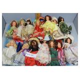 14 unboxed Storybook dolls - tray