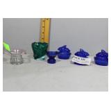 Art Deco Miniature Glass Grouping: Imperial Green