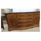 Universal Furniture Black Marbletop Server w/ 4 ov