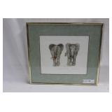 "Going to a party" Elephant litho 16" x 14.5"