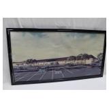 Martin framed print of 80s shopping mall 31" x