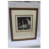 Ingres framed chalcographie 28" x 34"