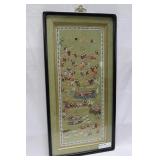 Chinese framed boating scene 13" x 26"