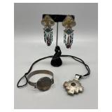 Three pc Silver Jewelry grouping incl Monogrammed