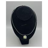 14kt White Gold Necklace with 18kt White Gold