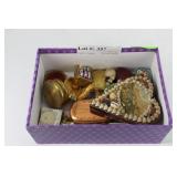 Vintage Trinket Lot of Fifteen Cast Compact Powder