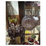 Czech Glass Grouping incl Bohemia shot glass, vase