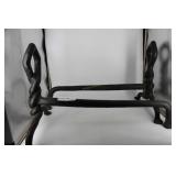 1800s Hand Wrought Andirons made by a blacksmith i