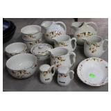 Hall Autumn Leaf jewel tea - pitchers, bowls,