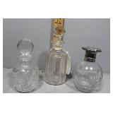 Cut crystal stoppered decanters & crystal