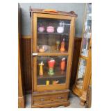 Date? Wood? Display Cabinet with Glassfront door,