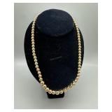 14kt Yellow Gold Graduating Beaded Necklace - 6.7