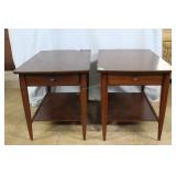 Pair Mersman Midcentury Side Tables with spindle