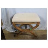 Blonde Wooden Foot stool/cushioned bench - 24" x 1
