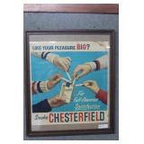1960s/70s? Chesterfield Cigarette Advertisement Fr