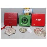 Three sterling Christmas ornaments - Gorham