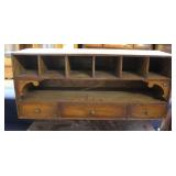 Primitive Trinket/Spice Wooden Wall Cabinet with 6