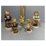 Five Goebel Hummel Collectibles incl boys w/ canes