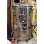 Bowfront Oak? Display Cabinet with three oak shelv