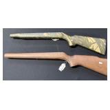 Two Firearm Stocks incl wooden and camo