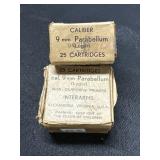 Two Boxes 9mm (25 rounds each, 50 Total)