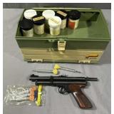 Blow dart tool box - charges, cartridges, darts