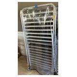 Aluminum bakers rack with 18 trays and vinyl cover