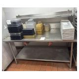 SS Work table 72" x 36" x 54" with upper shelf