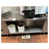 54" x 32" SS work table with drain