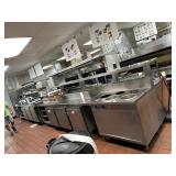 LG SS double sided prep tables with heaters, upper
