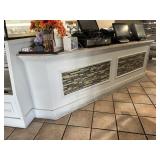 Wood frame entry store counters in White