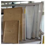 Four white boards & two peg boards