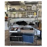 6 shelf metro rack on wheels 47" x 19" x 76"