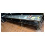 Griddle table SS 8 caster 109" x 40" x 22.5"