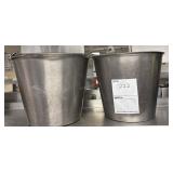 2x$ - SS XXL bale handled ice buckets 14.5"